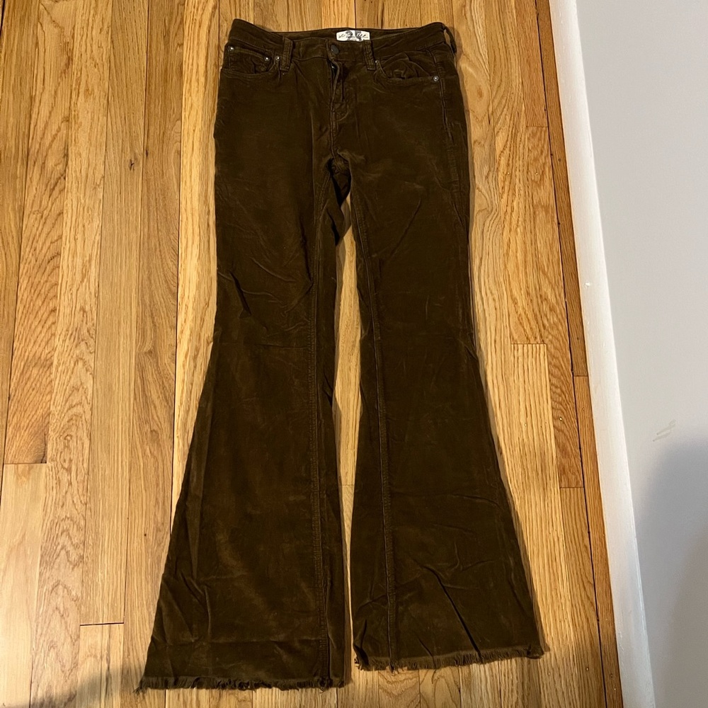 Free People Brown Corduroy Flare Pants - size 25